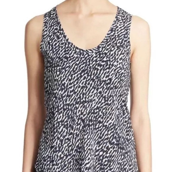 Burberry Tops - Burberry Brit Navy Silk Cheetah Print Blouse Med